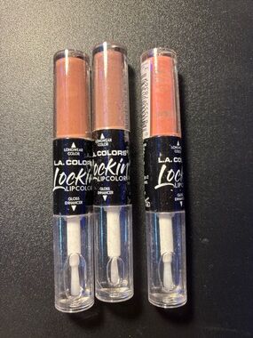 L.A. Colors Lockin Dual-Ended Lip Color Trio - Peachy Nude Set